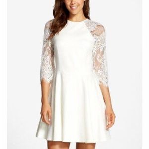 BB Dakota ‘Yale’ Lace Panel Fit and Flare Dress